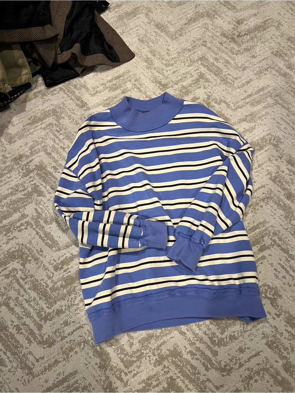 Free people Palm Springs striped mock neck